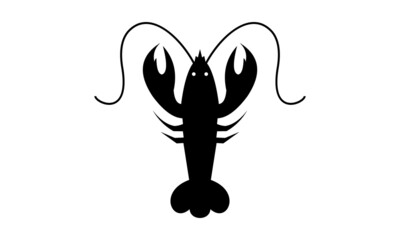 lobster silhouette vector