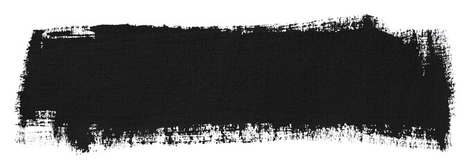 Hand painted stroke of black paint texture isolated on white background - obrazy, fototapety, plakaty