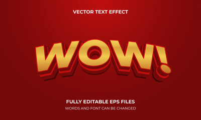 3D Text Effect Vector Template Design