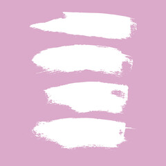 Ink brushstroke and paintbrush template with splashes grunge. Vector set of ink brush stroke. Dirty artistic design elements. Grunge splatter, dirt stain, vector format