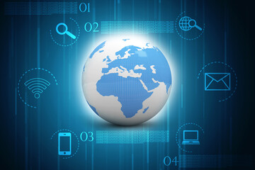 3d illustration of Data sharing concept