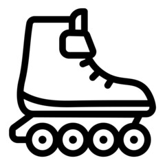 Roller-skates Flat Icon Isolated On White Background