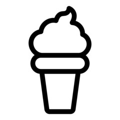 Icecream Flat Icon Isolated On White Background