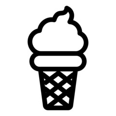 Icecream Flat Icon Isolated On White Background