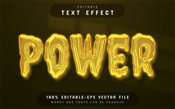 Power Yellow Text Effect Editable