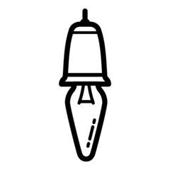 Garland Lamp Flat Icon Isolated On White Background