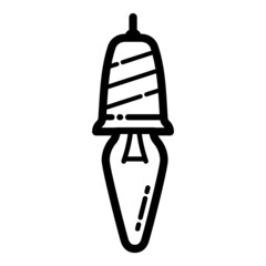 Garland Lamp Flat Icon Isolated On White Background