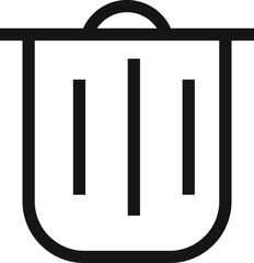 trash can line icon, editable stroke and color.