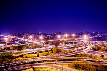 Fototapeta na wymiar Sihui Transportation Hub Expressway in Beijing