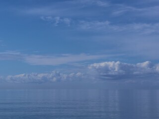 sea beach blue in winter sunny day in monolithi  preveza