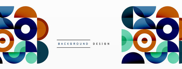 Colorful circle abstract background. Template for wallpaper, banner, presentation, background