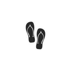 simple slipper logo vector icon illustration