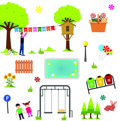 Parks and activities in my city, vector design illustration 05