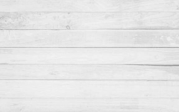 White wood plank texture background. Vintage wooden board wall decoration.