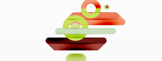 Creative geometric wallpaper. Minimal lines and circles background