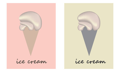ice cream cone vector background, perfect for poster, ads, banner 