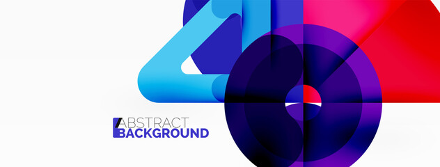 Obraz premium Creative geometric wallpaper. Circles, lines background. Business template for wallpaper, banner, background or landing