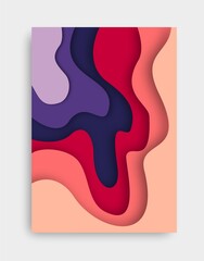 Abstract Paper Cut Illustration Background