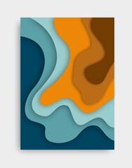 Abstract Paper Cut Illustration Background