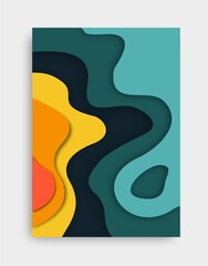 Abstract Paper Cut Illustration Background