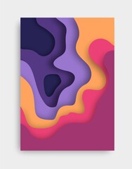 Abstract Paper Cut Illustration Background