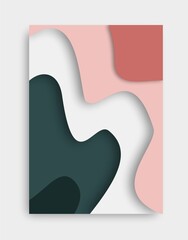 Abstract Paper Cut Illustration Background