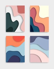 Abstract Paper Cut Illustration Background