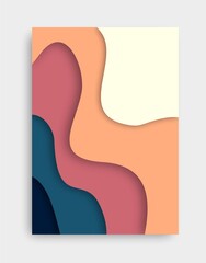 Abstract Paper Cut Illustration Background