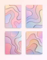 Abstract Paper Cut Illustration Background
