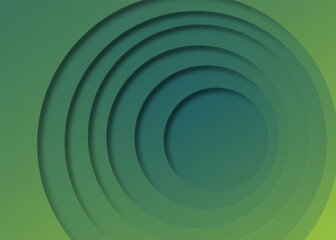 Abstract Modern Background with Wave Papercut Style and Green Pastel Color
