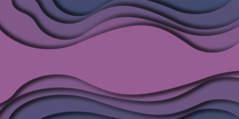 Abstract Modern Background with Wave Papercut Style and Violet Pastel Color