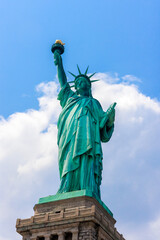 Fototapeta premium View from the bottom of the Statue of Liberty in New York City.