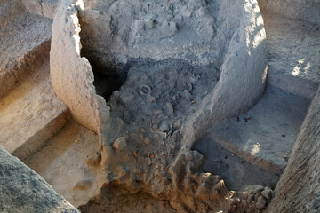 Fire box of Ja-Manas kiln. Archaeology of ancient kiln sites in Lanna region, Northern Thailand. 