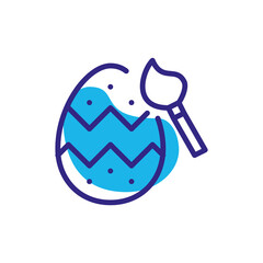 Easter egg dyeing. Pixel perfect, editable stroke color icon