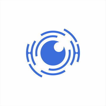 Technology human eye creative logo sign