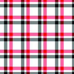 black and red stripes on white. plaid pattern seamless design.