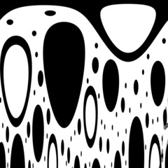 Abstract illustration for design. Black ovals on a white background.
