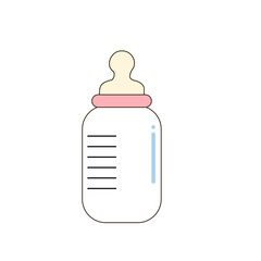 Obraz premium Cute Simple Baby Bottle Icon