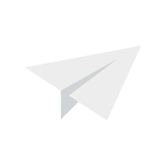 Paper airplane vector icon symbol design