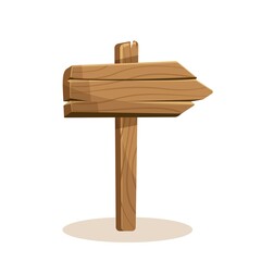 Realistic wooden pointer, billboard, signboard, Vector. Blank banner set. Rustic signpost for country design. blank pointer wood texture. Arrow road guidepost, symbol of adventure and navigation.