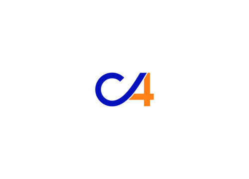 C4 letter Logo Design with Creative Modern vector icon template