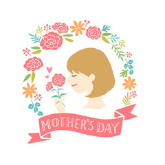 母の日のアイコンイラスト