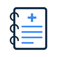 Medical, pocketbook, note pad icon. Simple editable vector design isolated on a white background.