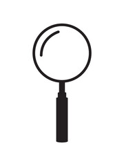 Magnifying glass icon, Loupe. The symbol of the search icon. Vector illustration
