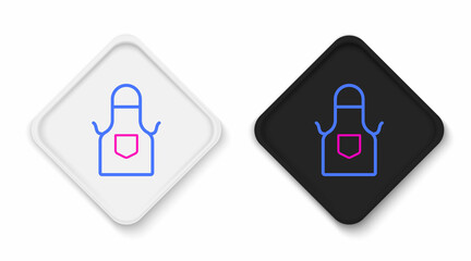 Line Kitchen apron icon isolated on white background. Chef uniform for cooking. Colorful outline concept. Vector