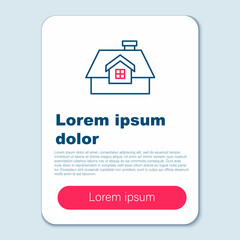 Line House icon isolated on grey background. Home symbol. Colorful outline concept. Vector