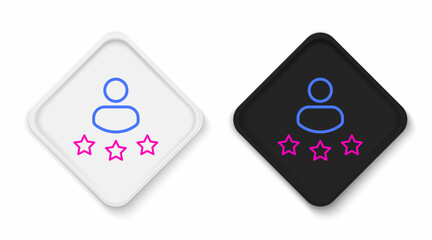 Line Consumer or customer product rating icon isolated on white background. Colorful outline concept. Vector