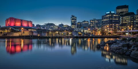 Foto op Plexiglas Buildings at night,  Wellington, New Zealand  © Barry Stead