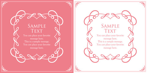 アンティークなイメージのフレームデザイン。装飾に使えるデザイン要素