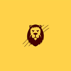 logo in the form of a lion's head for a personal brand